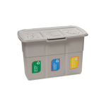 Бак для сортировки мусора 75 л Ecopat Deahome теплый серый