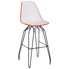 Стул барный Tilia Eos-M ножки металлические крашеные оранжевый - белая слоновая кость