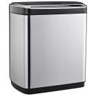 Сенсорное мусорное ведро JAH 20 л прямоугольное серебряный металлик с внутренним ведром