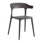 Крісло Papatya Luna-Stripe сіро-коричневе