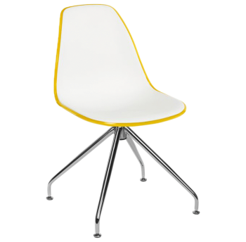 Стул Tilia Eos-Z ножки металлические желтый - белая слоновая кость