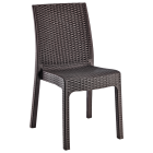Стул Irak Plastik Delux под ротанг темно-коричневый