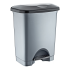 Відро для сміття з педаллю Irak Plastik Stella 45л сірий металік