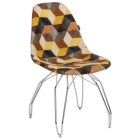 Стілець Tilia Eos-M сидіння з тканиною, ніжки металеві хромовані SIESTA 301