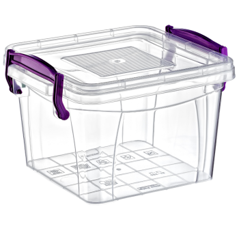 Контейнер на защелках глубокий 1,2 л прозрачный