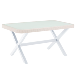 Стіл Tilia Osaka-X 150 x 90 см стільниця в склі кремовий