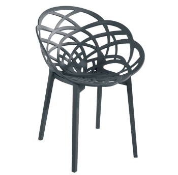 Кресло Papatya Flora матовый антрацит