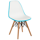 Стілець Tilia Eos-V ніжки букові бірюзовий - біла слонова кістка