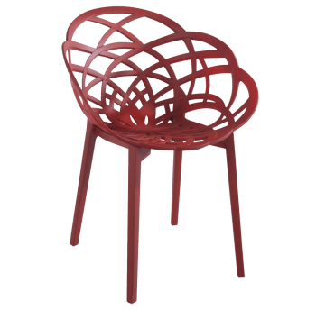 Кресло Papatya Flora матовый красный кирпич сиденье, ножки матовый кирпич