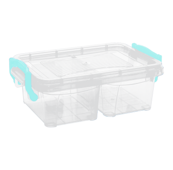 Контейнер на защелках двойной 0,5 л прозрачный