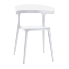 Крісло Papatya Luna біле сидіння, верх білий