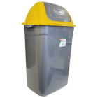 Бак для мусора с поворотной крышкой Planet Butterfly 50 л металликово-желтый