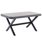 Стіл Tilia Osaka-X 150 x 90 см стільниця зі скла антрацитовий