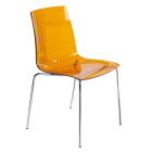Стілець Papatya X-Treme S прозоро-помаранчевий
