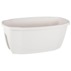 Горщик для квітів на перила Emerald 15,5 л біло-сірий