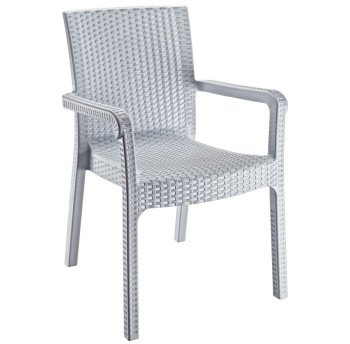 Кресло Irak Plastik Markiz под ротанг серый