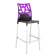 Барний стілець Papatya Ego-Rock антрацит сидіння, верх прозоро-пурпурний