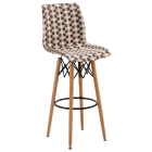 Стілець барний Tilia Laser-V ніжки букові, сидіння з тканиною ARTNUVO 46094 - V5