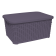 Корзина под ротанг с крышкой 5 л фиолетовая