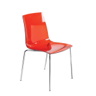 Стул Papatya X-Treme S прозрачно-красный