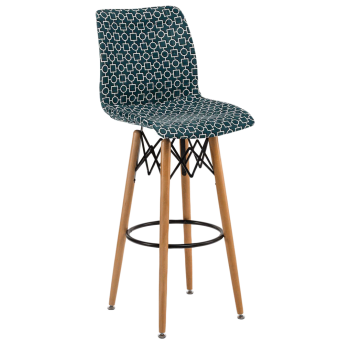 Стул барный Tilia Laser-V ножки буковые, сиденье с тканью ARTCLASS 808