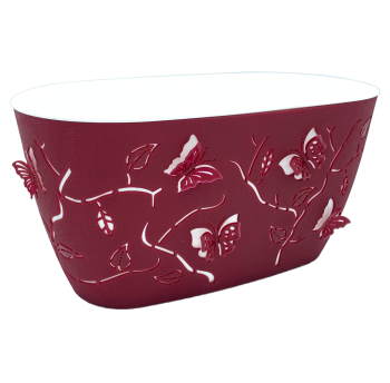 Горшок для цветов балконный 3D 4,1 л тёмно-красный