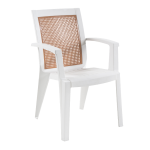 Кресло Papatya Сапфир белый