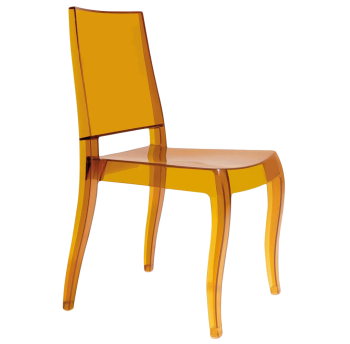 Стілець Papatya Class-X прозоро-бурштиновий