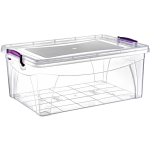 Контейнер на засувках низький 10 л прозорий