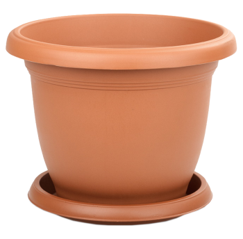 Горшок для цветов с поддоном Villa 14 л терракотовый