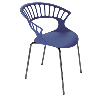 Крісло Papatya Tiara пурпурний, антрацит база катафорез