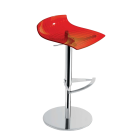 Стул барный Papatya X-Treme B прозрачно-красный