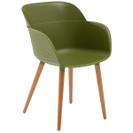 Крісло Tilia Shell-N ніжки букові хакі Крісло Tilia Shell-N ніжки букові хакі