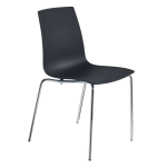 Стул Papatya X-Treme S матовый черный, низ хром