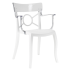 Крісло Papatya Opera-K сидіння біле, верх прозоро-чистий