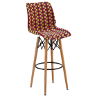 Стілець барний Tilia Laser-V ніжки букові, сидіння з тканиною ARTNUVO 46094 - V6