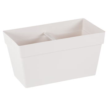 Горшок для цветов балконный Yali 6,5 л бело-серый