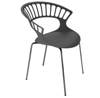 Крісло Papatya Tiara антрацит, база антрацит