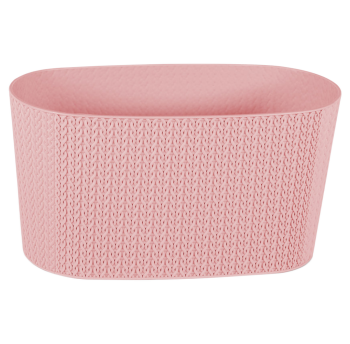 Горщик для квітів балконний з дренажем Sumela 4,7 л світло-рожевий