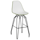 Стілець барний Tilia Eos-M ніжки металеві фарбовані хакі - біла слонова кістка