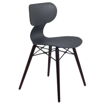 Стул Papatya Yugo-S Wox антрацит, ножки бук венге лак