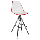 Стілець барний Tilia Eos-X ніжки металеві фарбовані червоний - біла слонова кістка