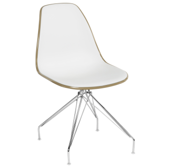 Стул Tilia Eos-X ножки металлические хромированные кофейный - белая слоновая кость