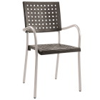 Кресло Papatya Karea черный, база алюминий