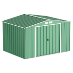 Сарай металевий ECO 320x241x196 см зелений з білим Сарай металевий ECO 320x241x196 см зелений з білим