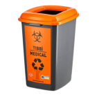 Бак для сортировки мусора 50 л Planet "Медикаменты" антрацитовый-оранжевый