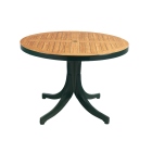 Стіл круглий Papatya Діва Плюс 105 зелений під дерево