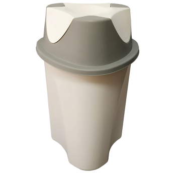 Ведро для мусора Planet Twist 15 л крем - серый