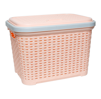 Кошик для білизни під ротанг 20 л помаранчевий