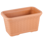 Горшок для цветов балконный Wire 6,5 л терракотовый